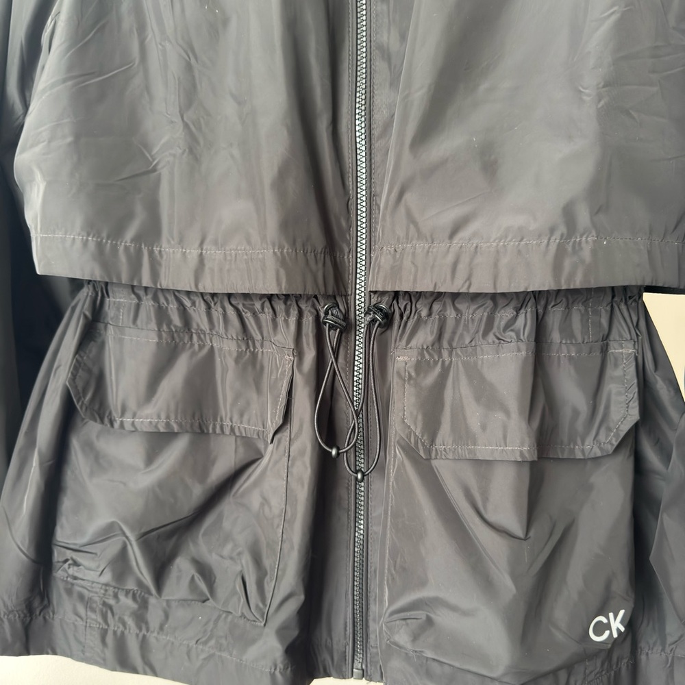 Calvin Klein Black Drawstring Utility Jacket - image 3